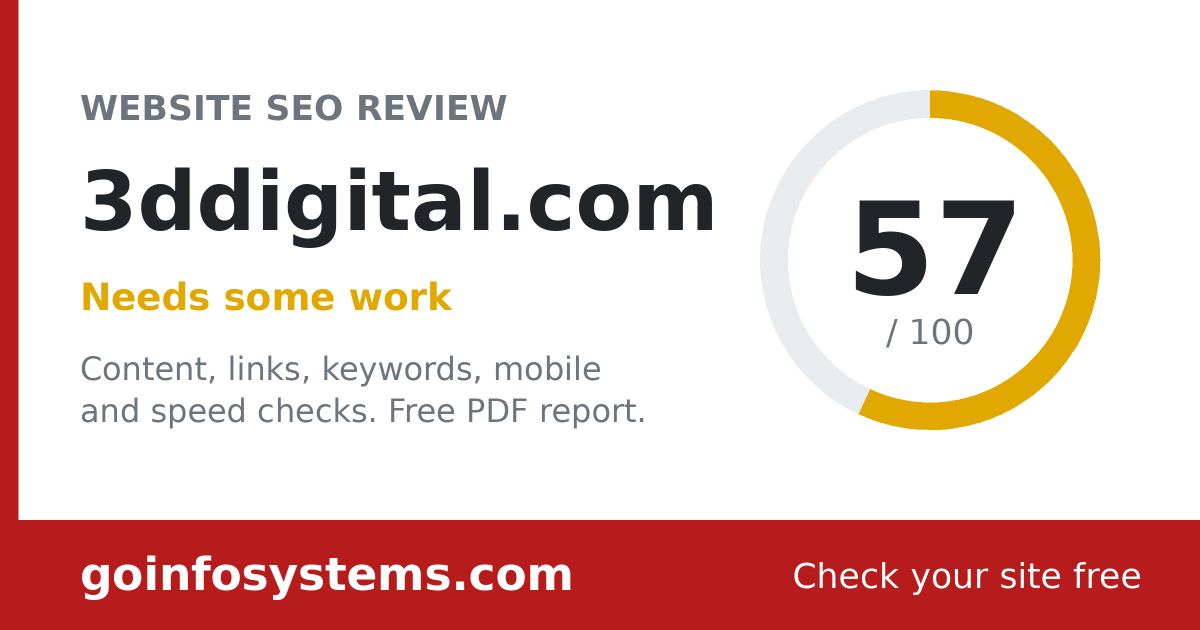 3ddigital.com - The score is 57/100