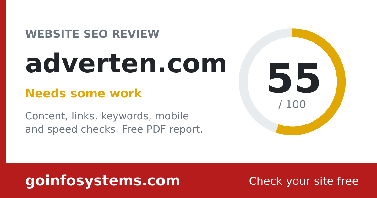adverten.com - Der Wert ist 55/100