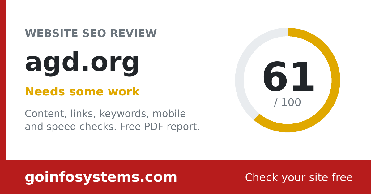 agd.org - The score is 61/100