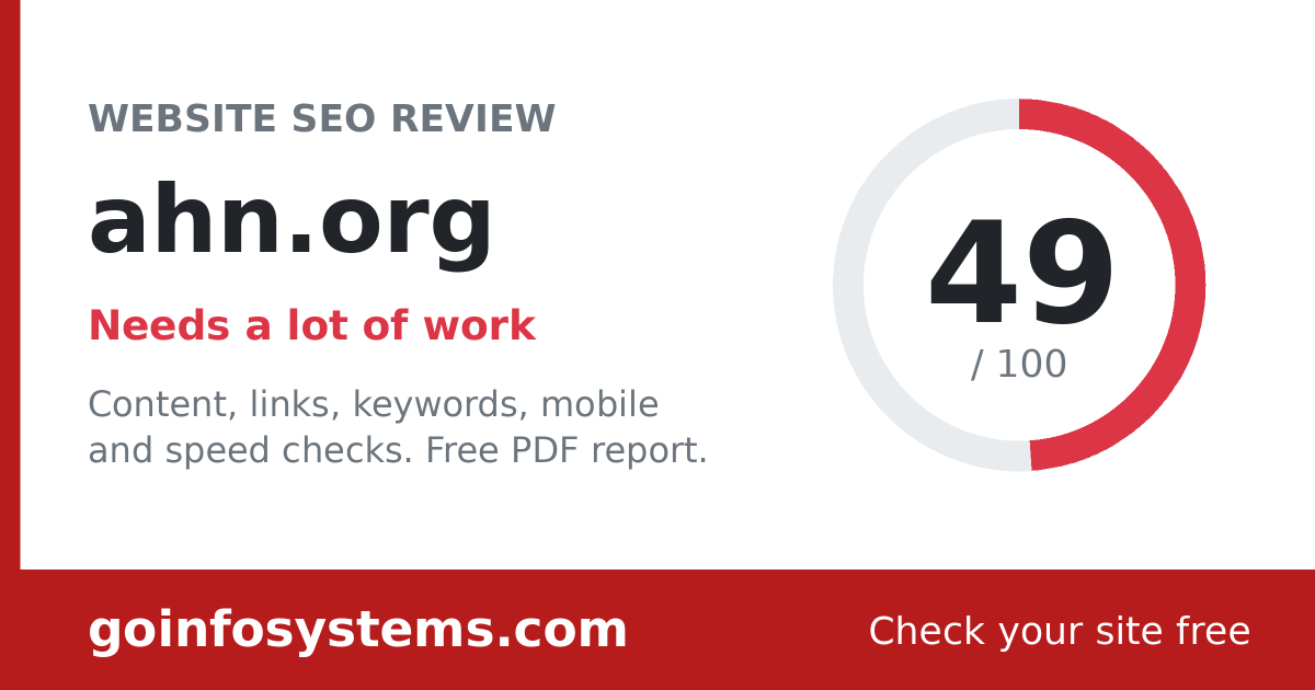 ahn.org - The score is 49/100