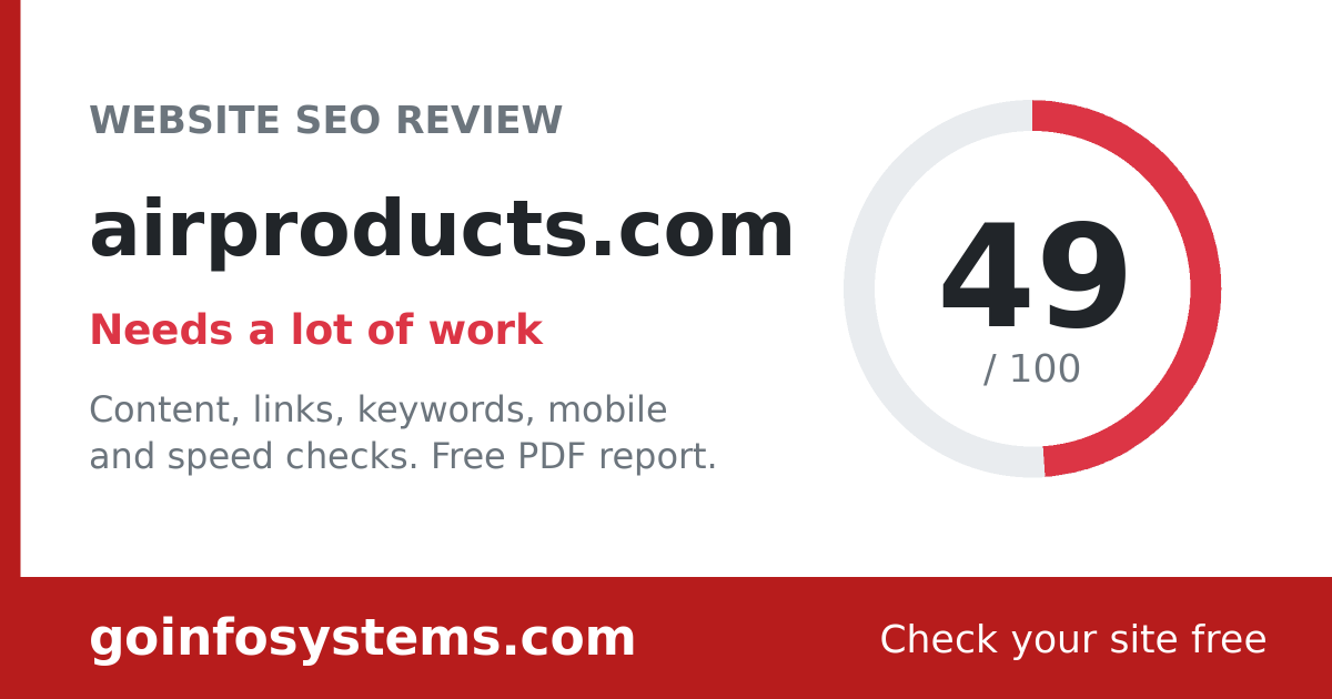 airproducts.com - Der Wert ist 49/100