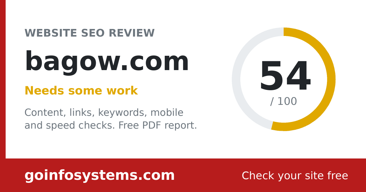 bagow.com - The score is 54/100