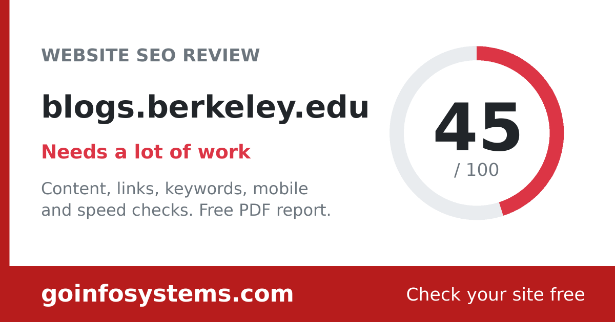 blogs.berkeley.edu - Der Wert ist 45/100