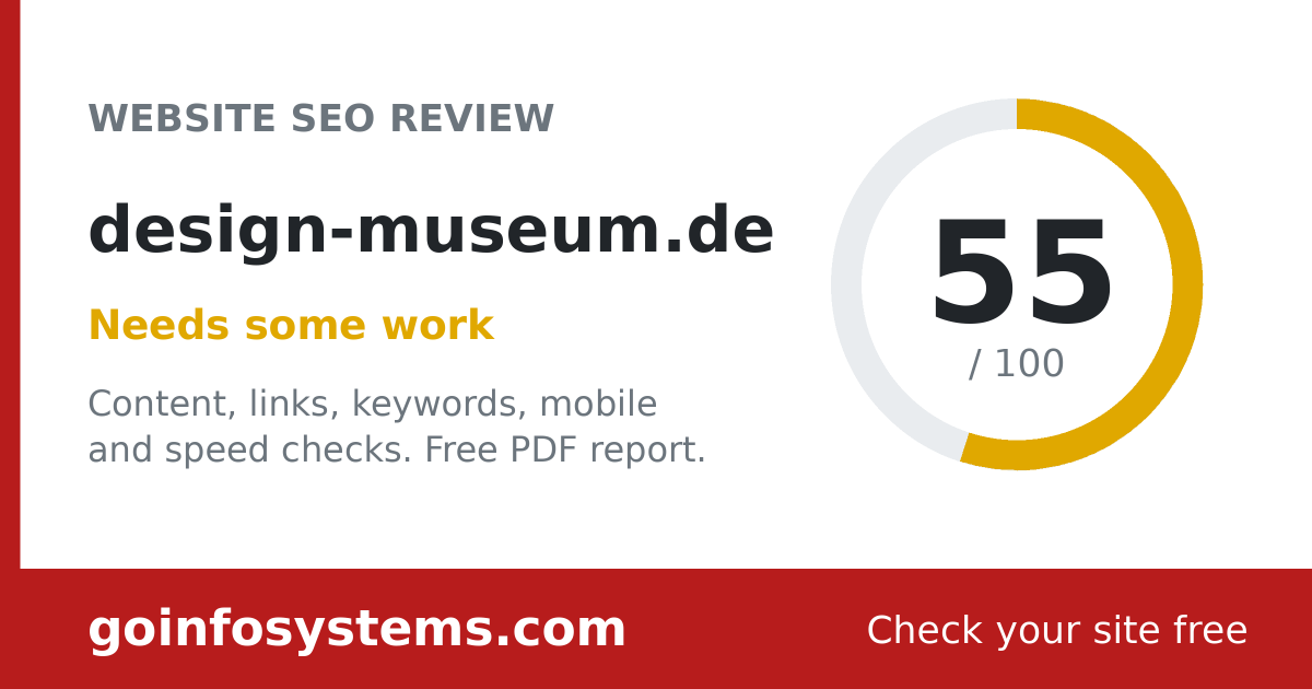 design-museum.de - The score is 55/100