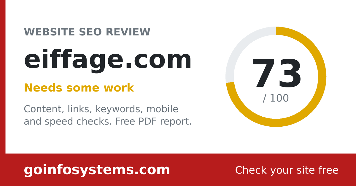 eiffage.com - The score is 73/100