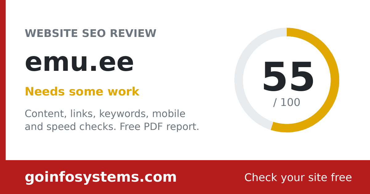 emu.ee - The score is 55/100