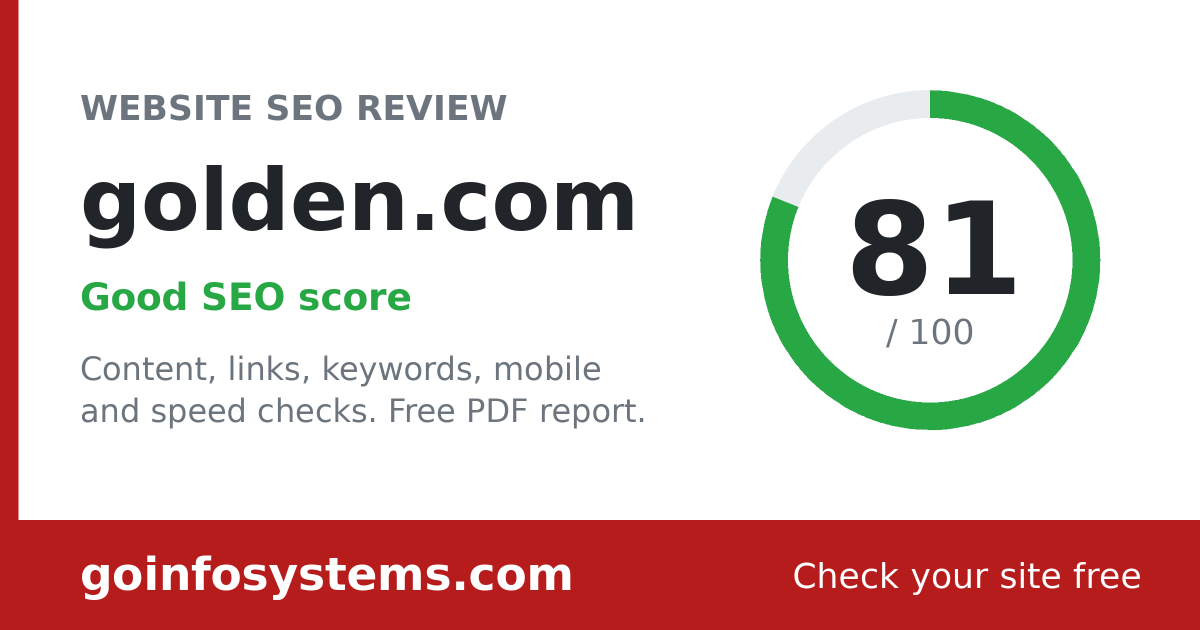 golden.com - The score is 81/100
