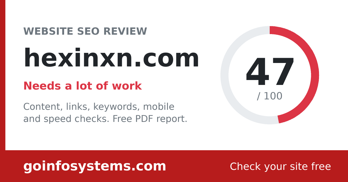 hexinxn.com - La puntuación es 47/100