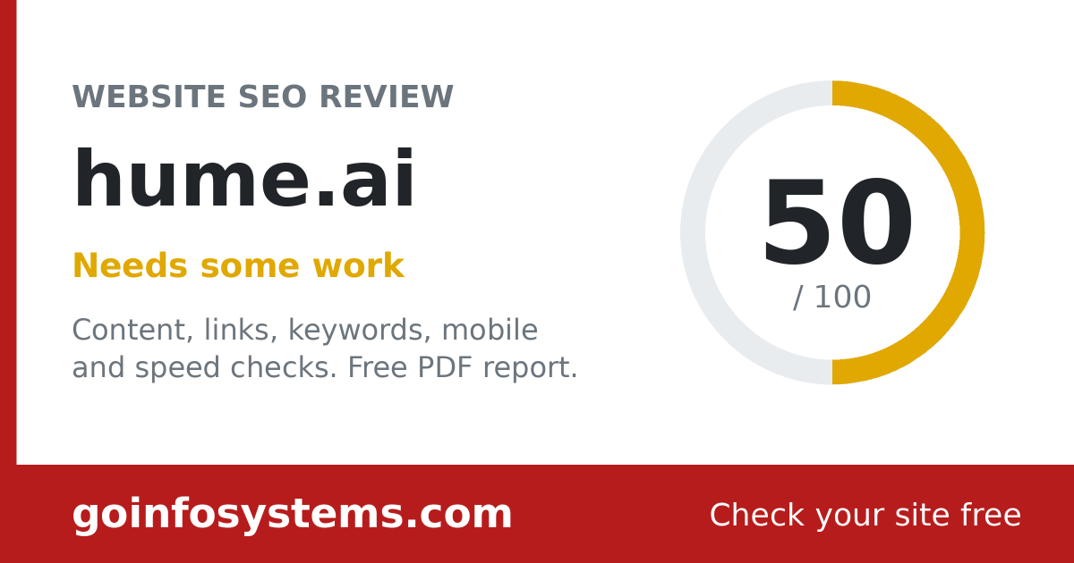 hume.ai - Der Wert ist 50/100