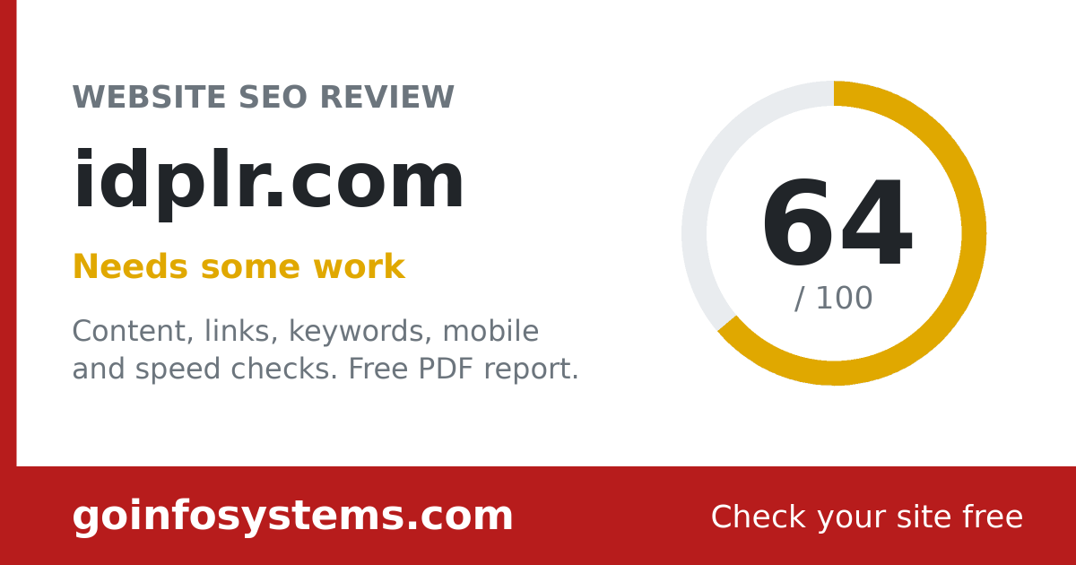 idplr.com - Der Wert ist 64/100