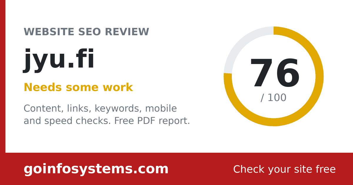 jyu.fi - The score is 76/100