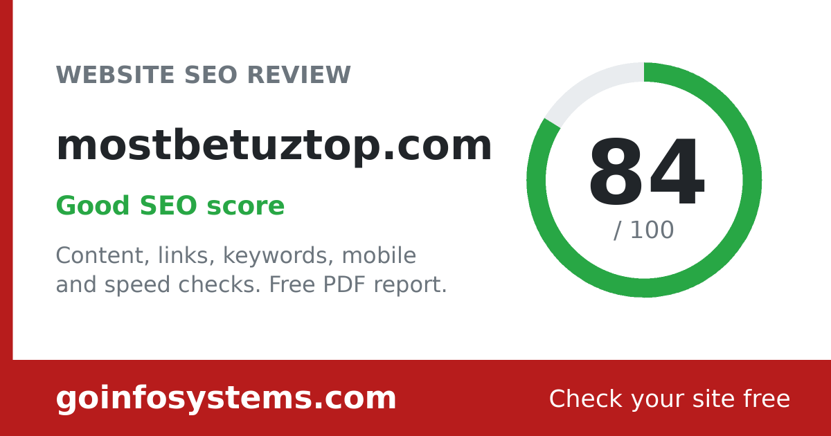 mostbetuztop.com - Le score est de 84/100