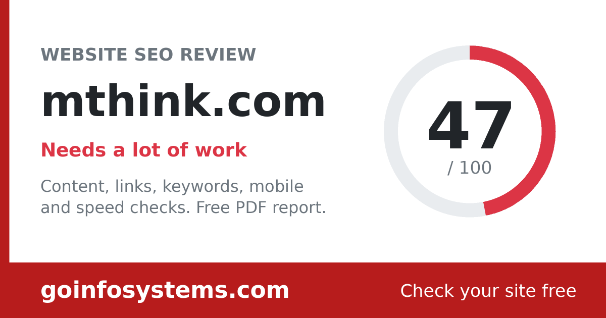 mthink.com - Der Wert ist 47/100
