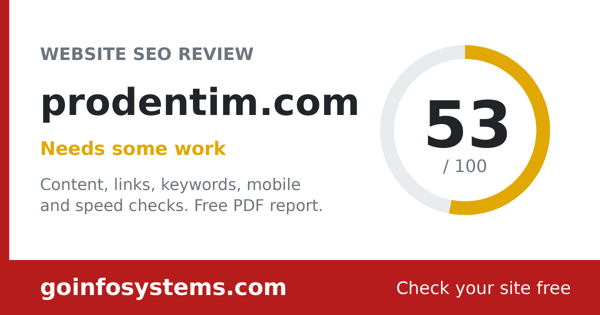 prodentim.com - The score is 53/100