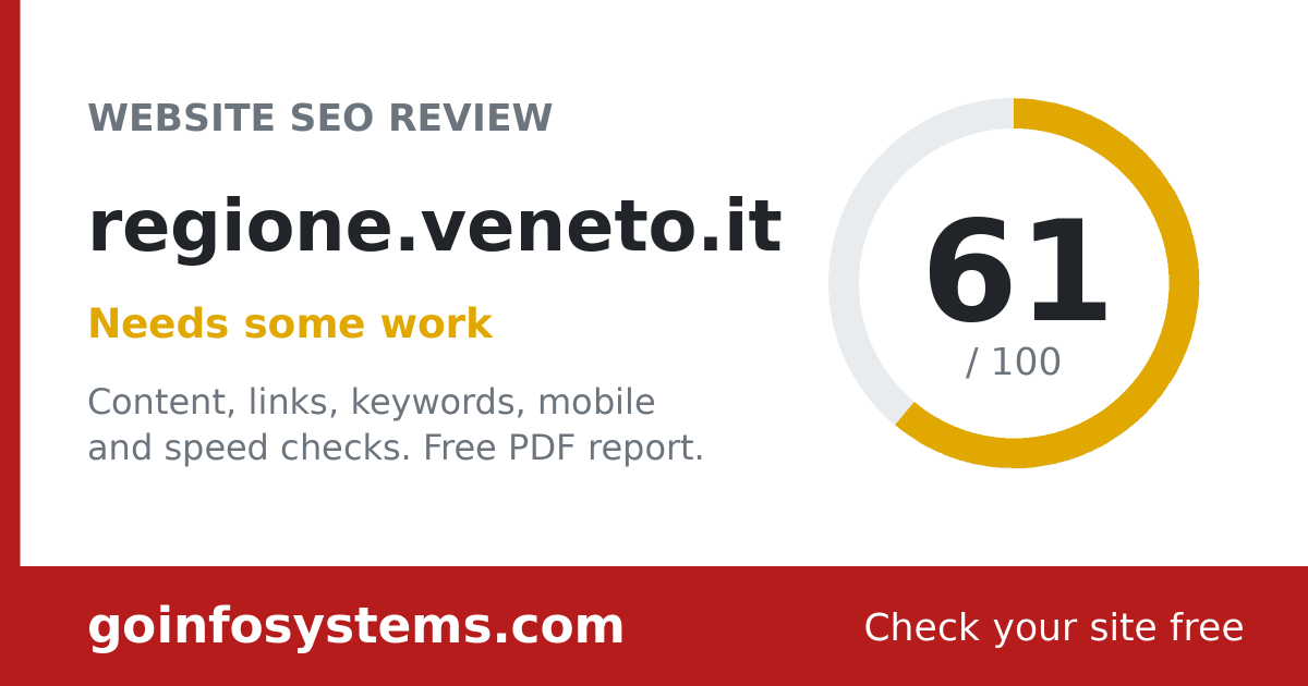 regione.veneto.it - The score is 61/100