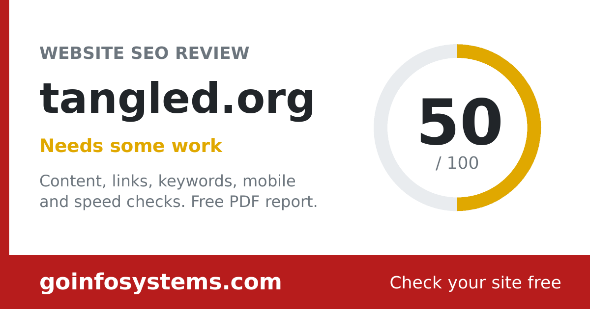 tangled.org - The score is 50/100