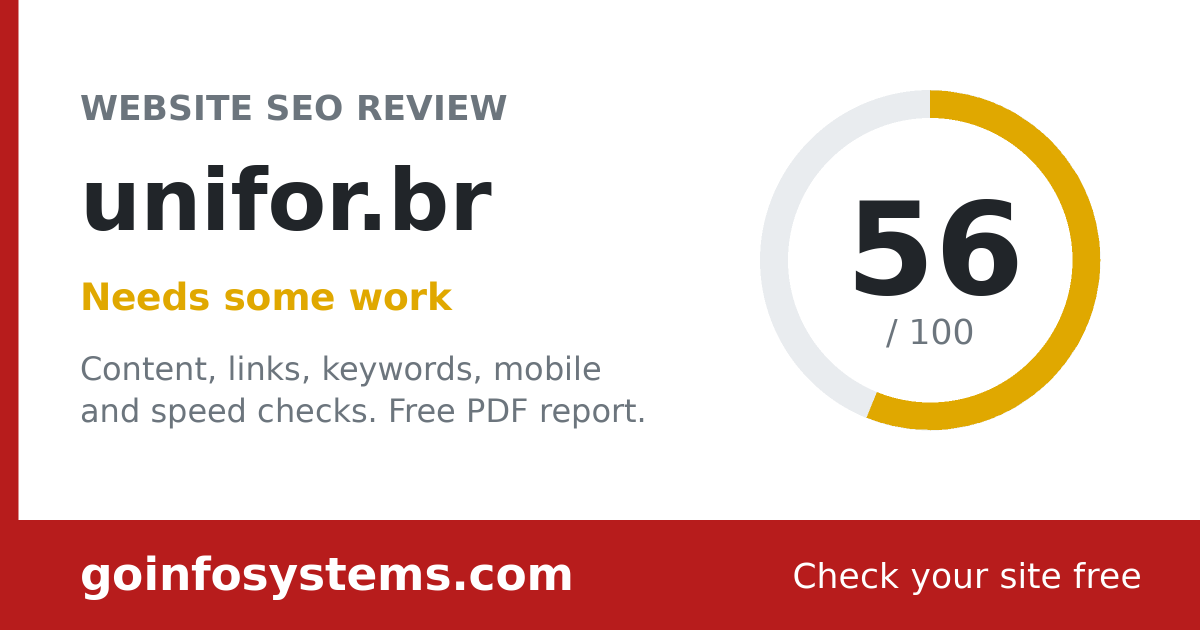 unifor.br - The score is 56/100
