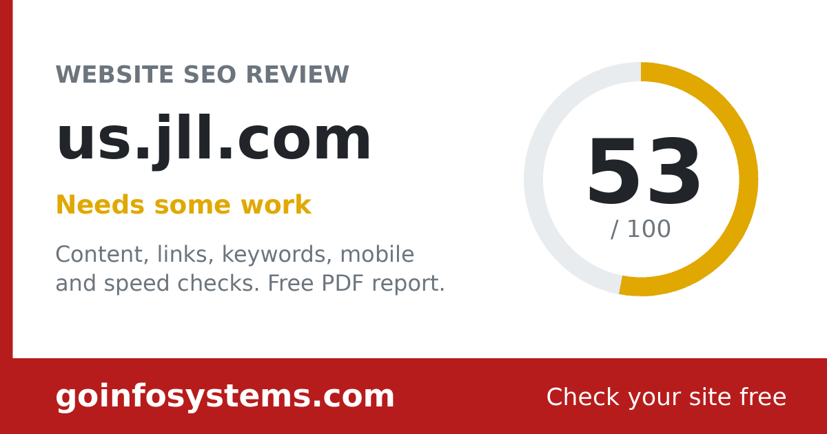 us.jll.com - Der Wert ist 53/100
