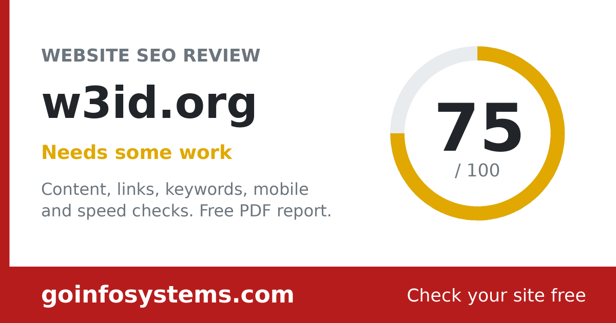 w3id.org - The score is 75/100