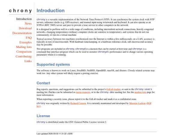 chrony-project.org