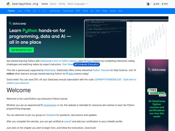 learnpython.org